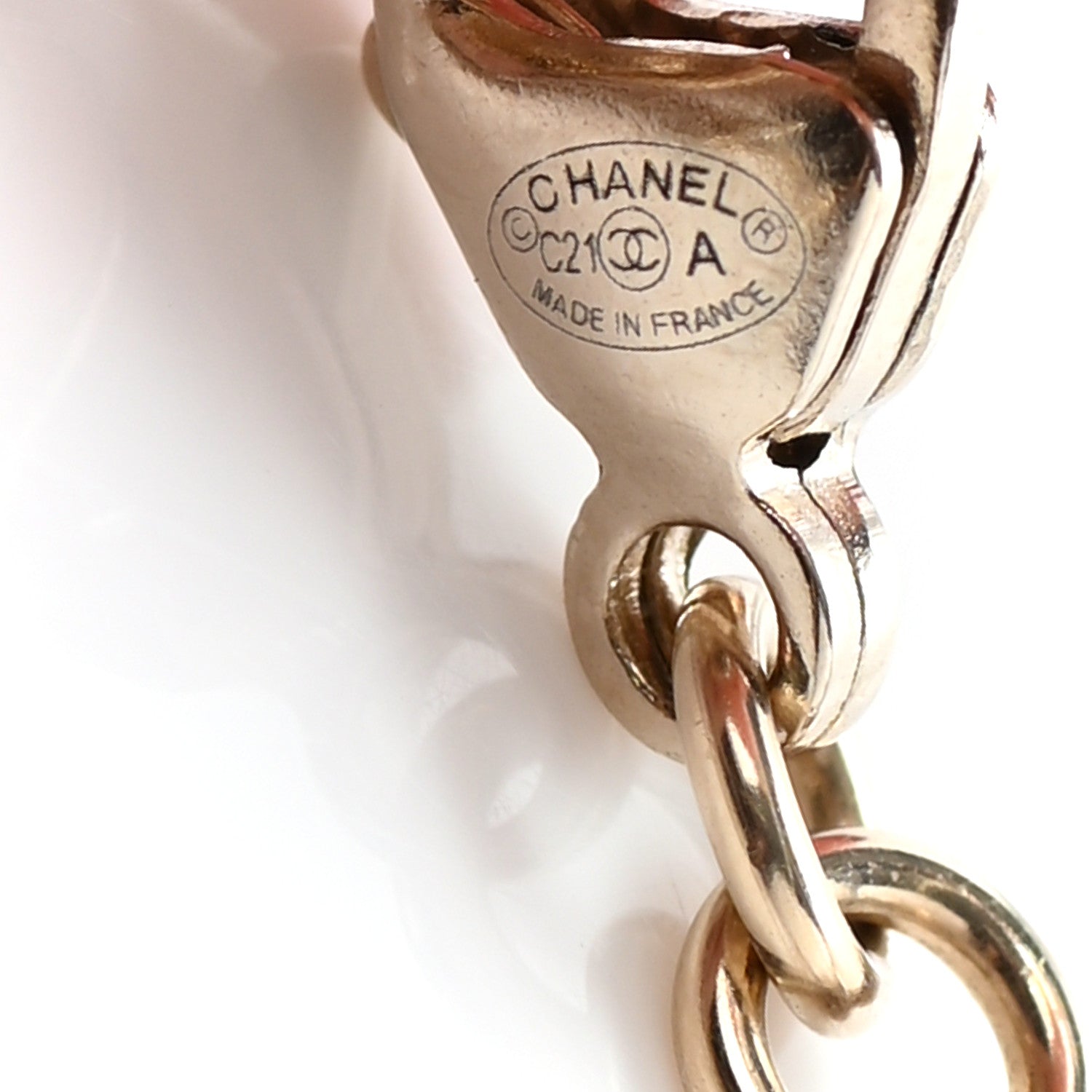 Chanel Crystal CC Pendant Necklace Gold 5 of 6