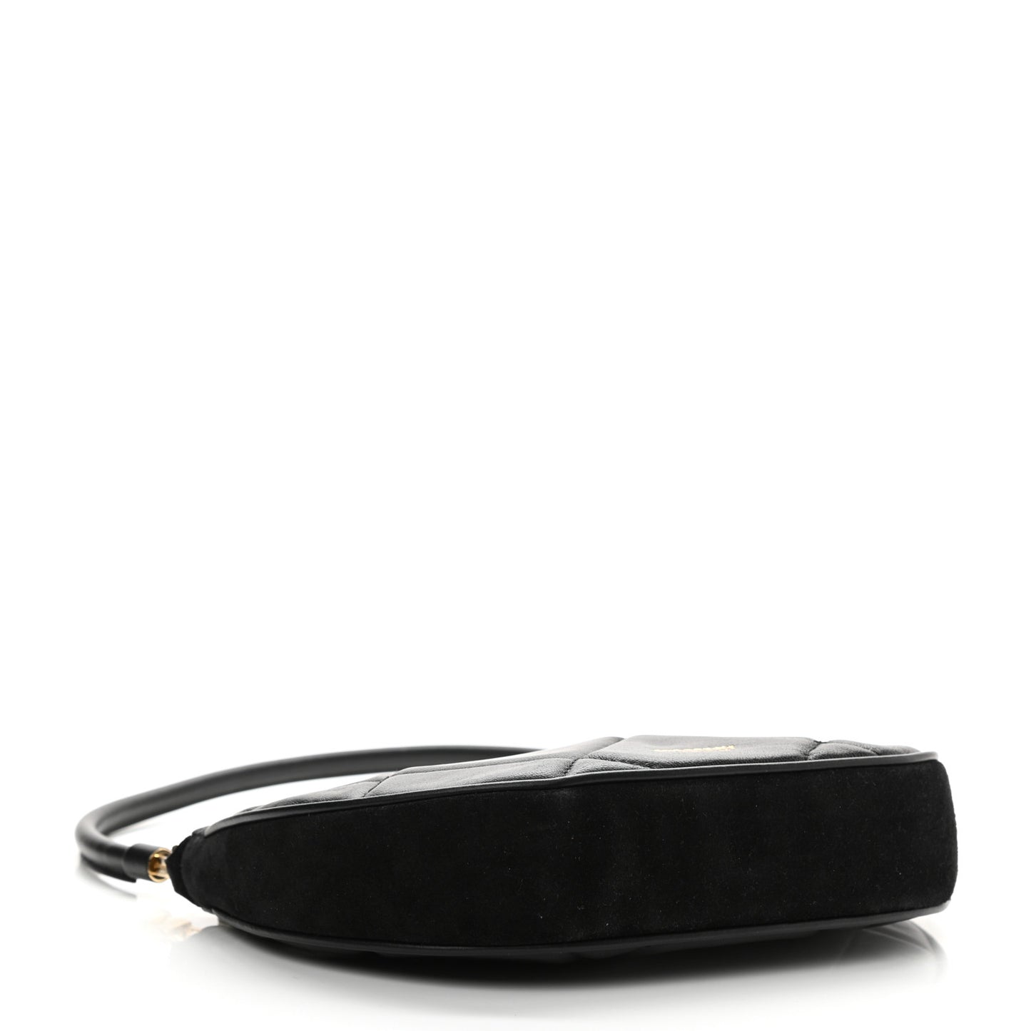 Smooth Calfskin Argyle Quilted Olympia Pouch Black