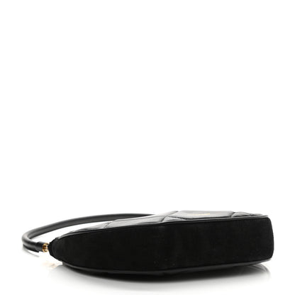 Burberry Smooth Calfskin Argyle Quilted Olympia Pouch Black 6 of 11