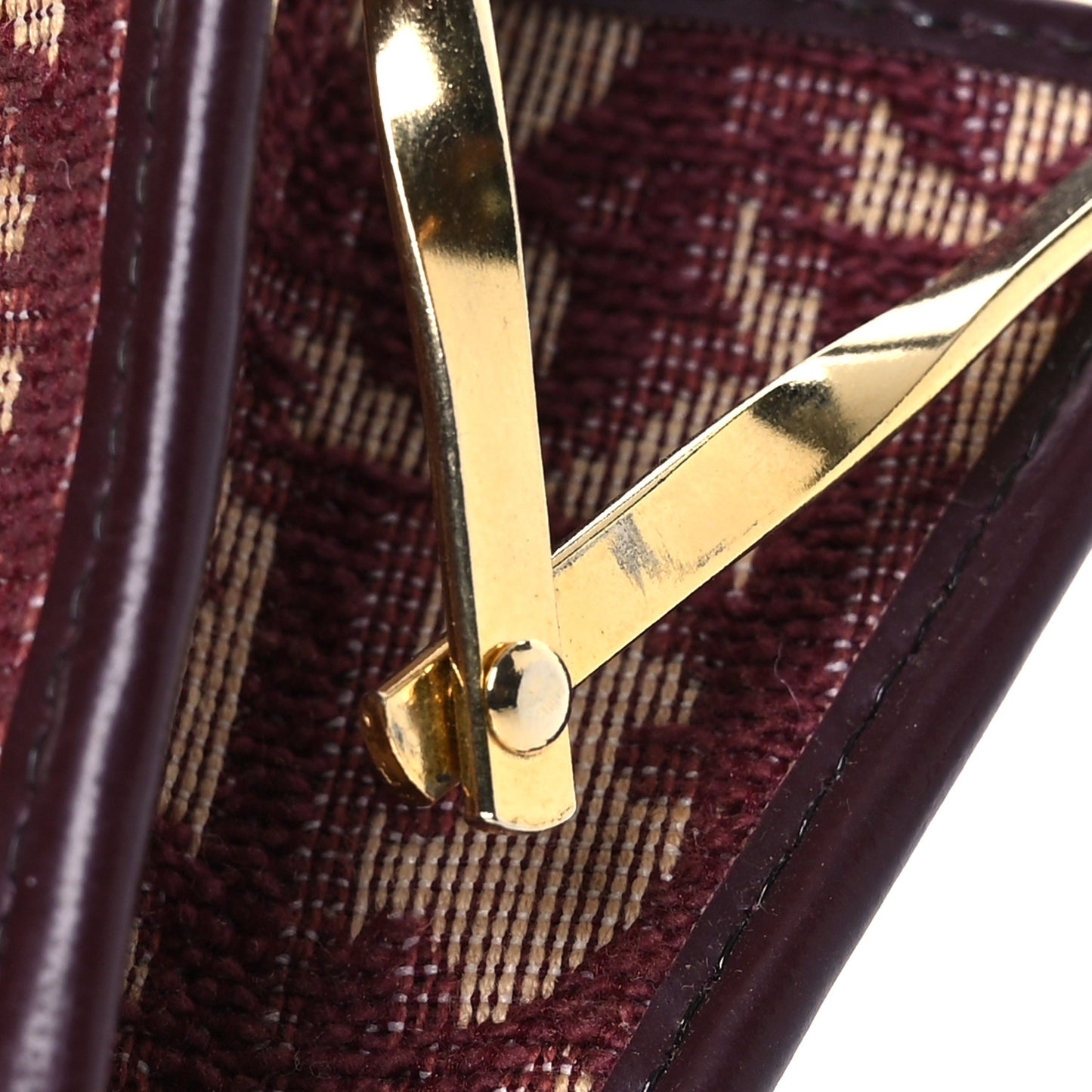 Monogram Coin Purse  Burgundy