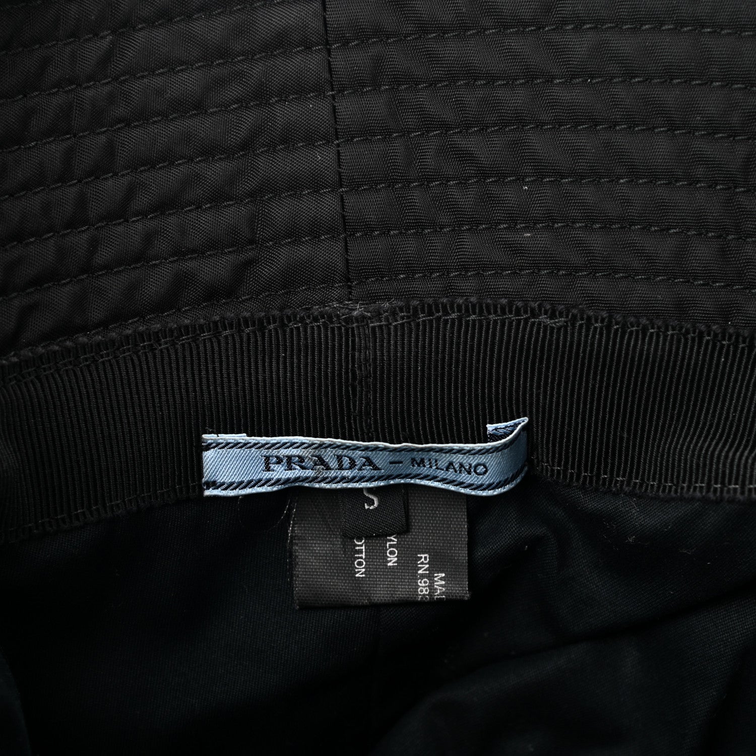 Prada Nylon Bucket Hat S Black 8 of 10