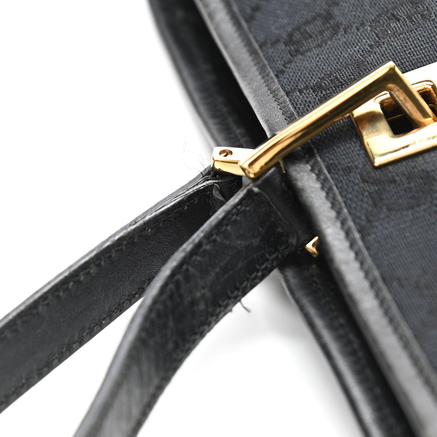 Monogram Large Bucket Tote Black