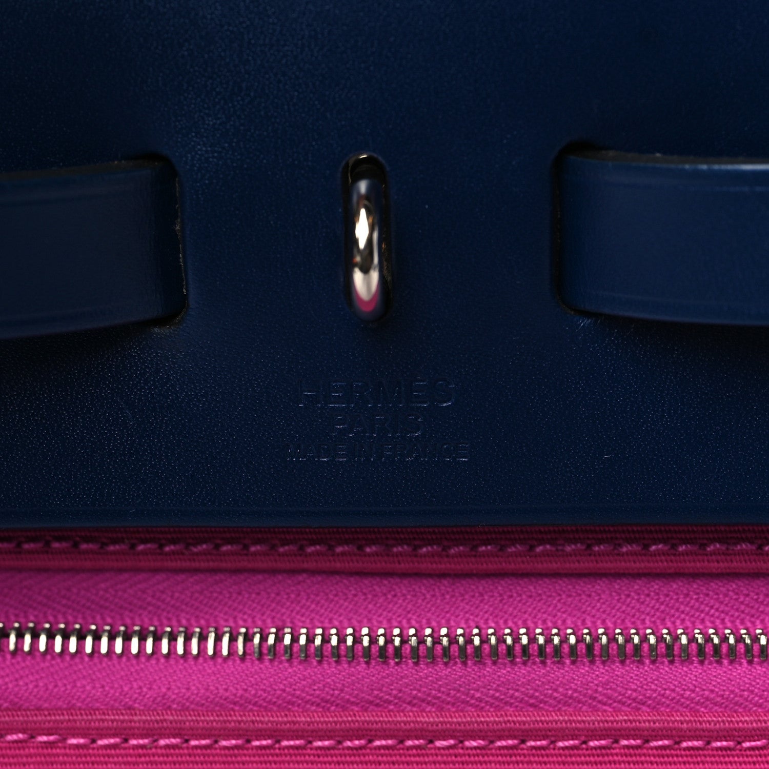 Hermes Vache Hunter Toile Herbag Zip 31 PM Magnolia Bleu Saphir 6 of 12