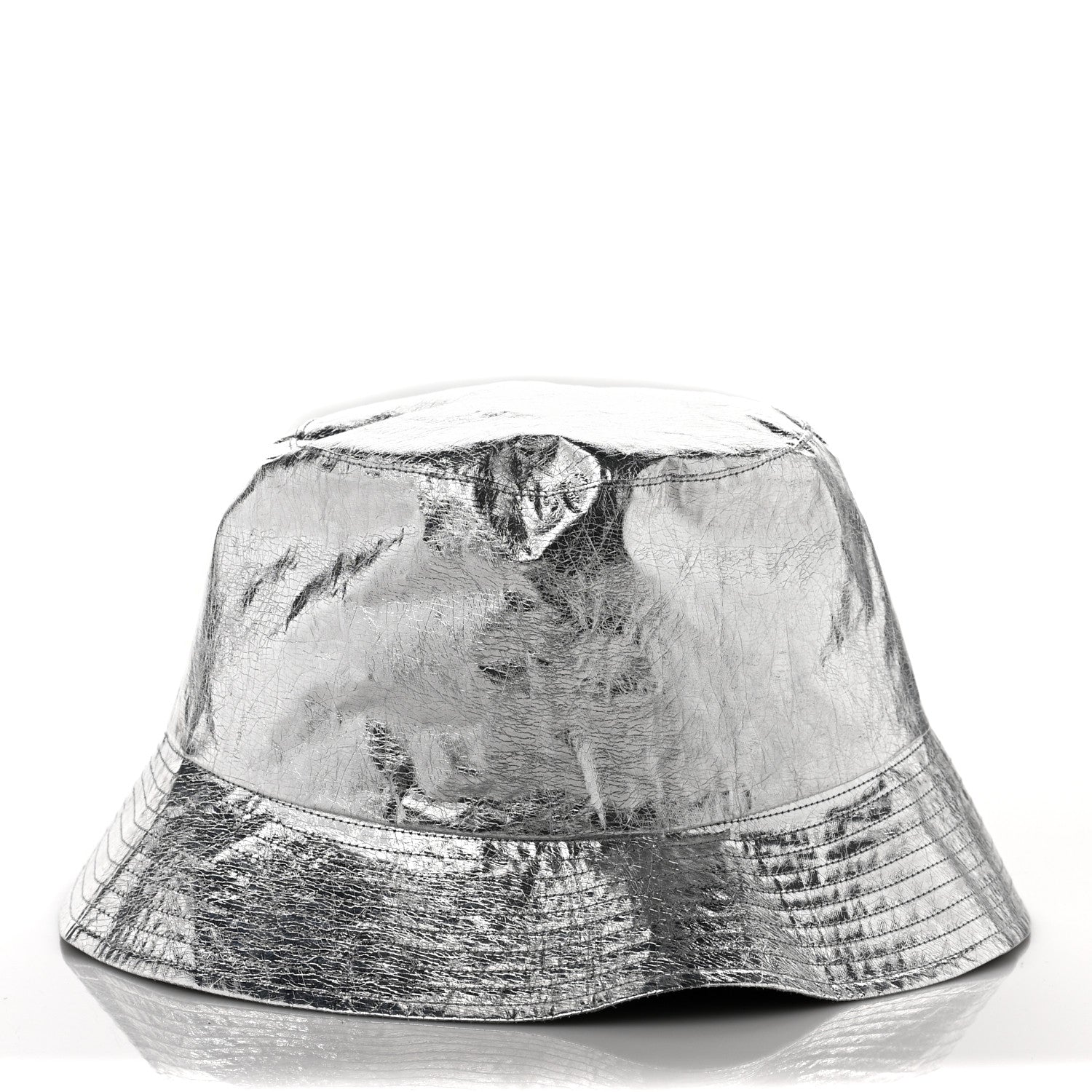 Christian Dior Metallic Oblique Reversible Teddy-D Bob Bucket Hat 58 Blue Silver 7 of 13