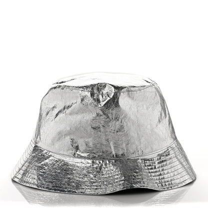 Christian Dior Metallic Oblique Reversible Teddy-D Bob Bucket Hat 58 Blue Silver 7 of 13