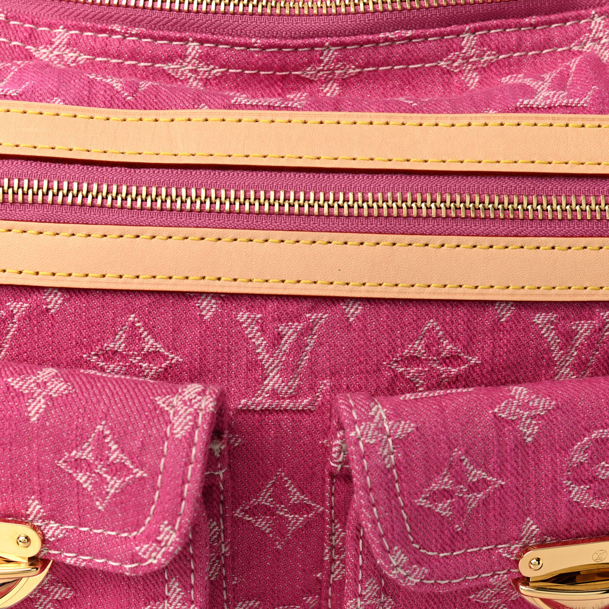 Monogram Denim Baggy NM Fuchsia