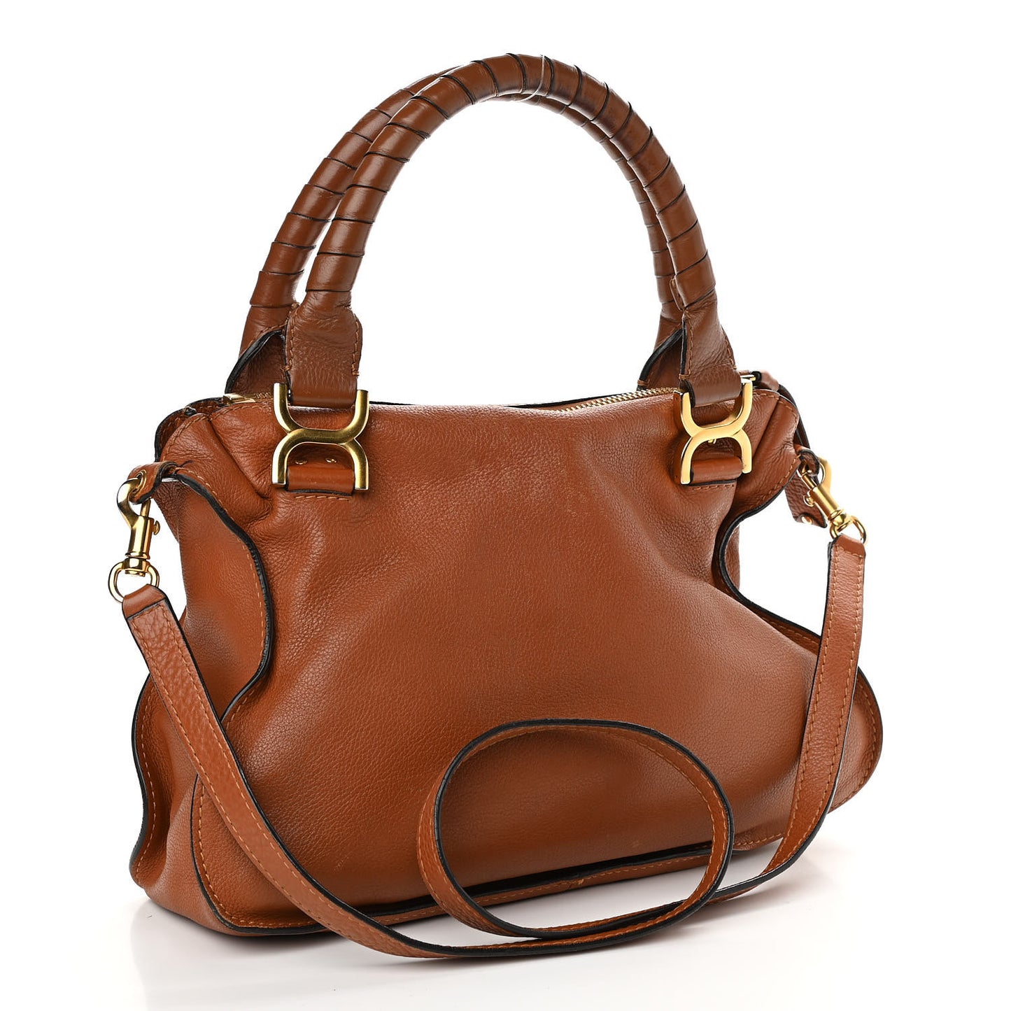 Calfskin Medium Marcie Satchel Tan