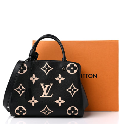Louis Vuitton Empreinte Monogram Giant Montaigne MM Black Beige 9 of 9
