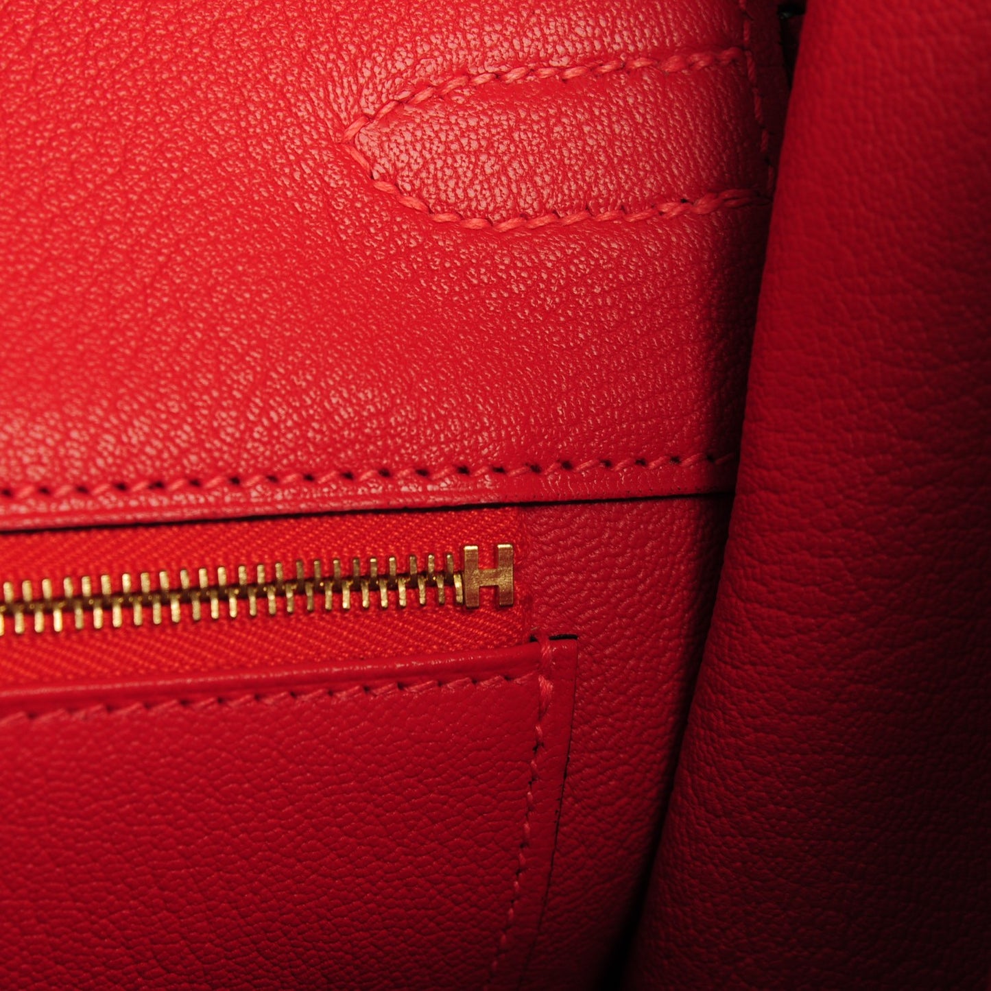 Togo Bi Color Horseshoe Birkin 35 Rouge Pivoine Gris Tourterelle