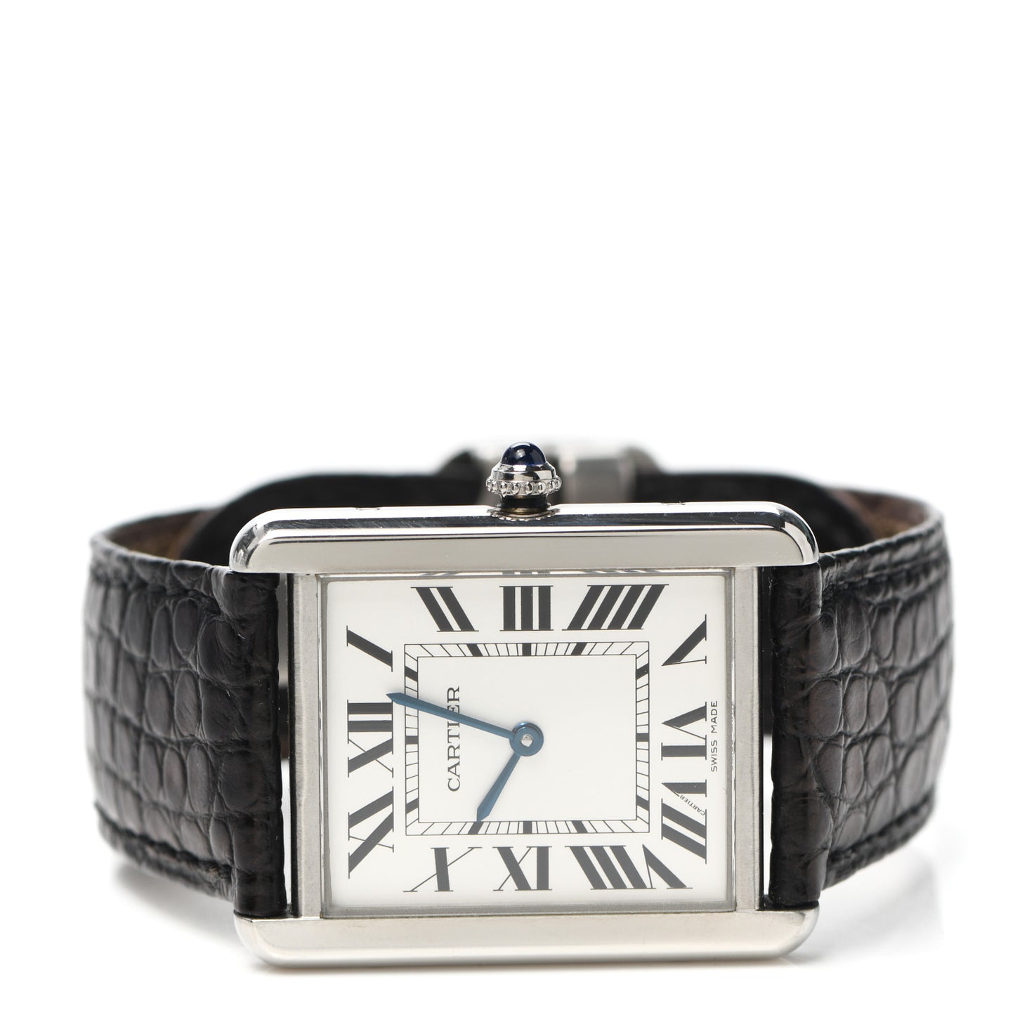 Stainless Steel Alligator 27mm Tank Solo Quartz Watch