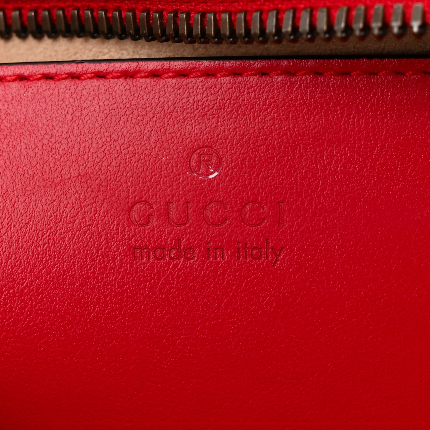 Gucci Calfskin Matelasse Small GG Marmont Chain Shoulder Bag Hibiscus Red 6 of 10
