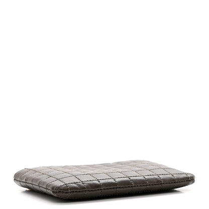 Celine Calfskin Quilted C Charm Coin Card Pouch Khaki 4 of 7