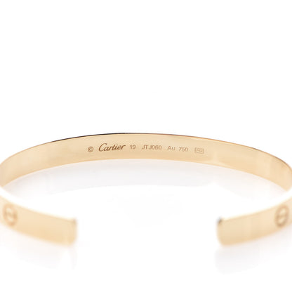 Cartier 18K Yellow Gold LOVE Cuff Bracelet 19 4 of 4