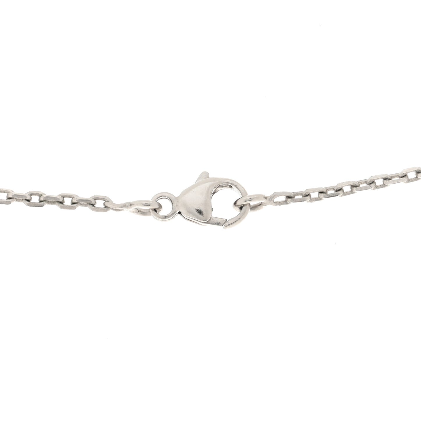 Lacquered Palladium Mini Pop H Pendant Necklace White