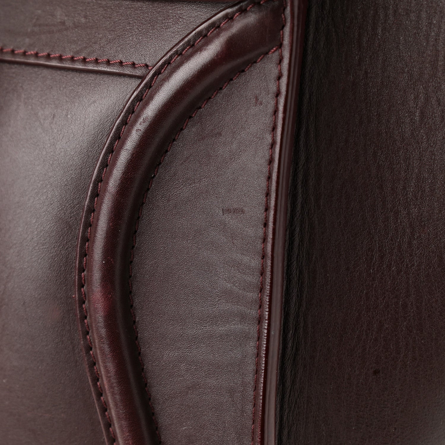 Celine Smooth Calfskin Small Luggage Burgundy 10 of 18