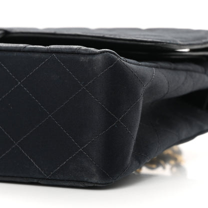 Chanel Satin Quilted Medium Double Flap Black 11 of 18