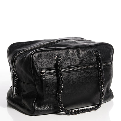 Chanel Deerskin Luxe Ligne Large Bowler Black 3 of 7