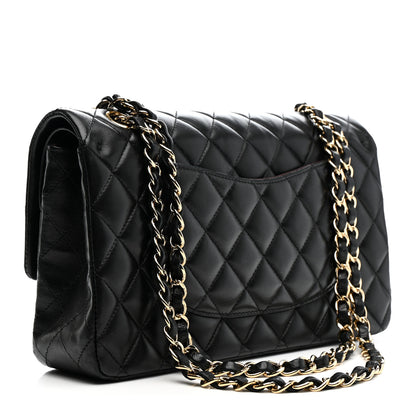 Chanel Lambskin Quilted Medium Double Flap Black 3 of 13