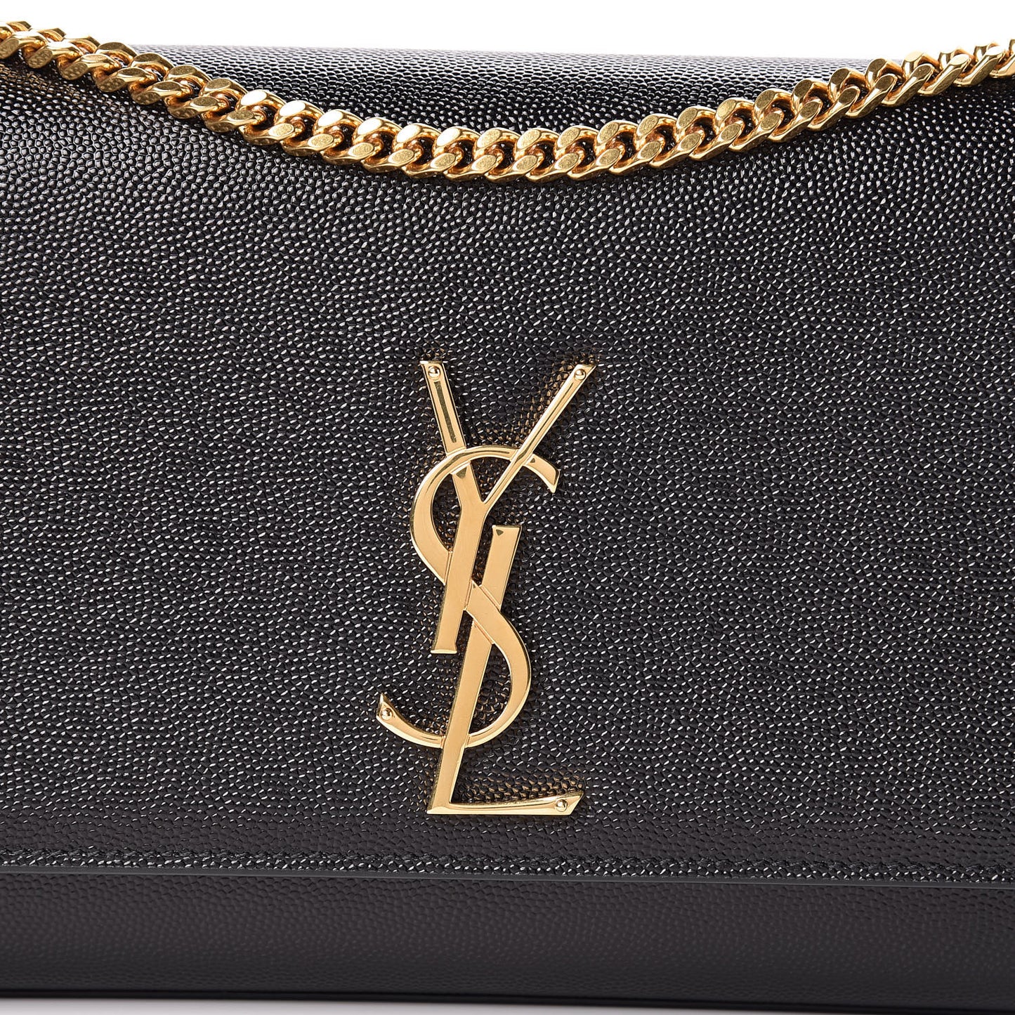 Grain De Poudre Medium Classic Monogram Kate Satchel Black