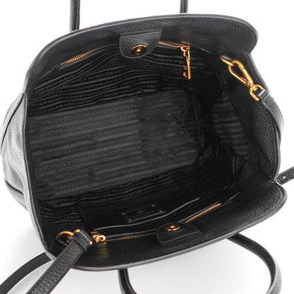 Prada Vitello Daino Tote Nero Black 5 of 7