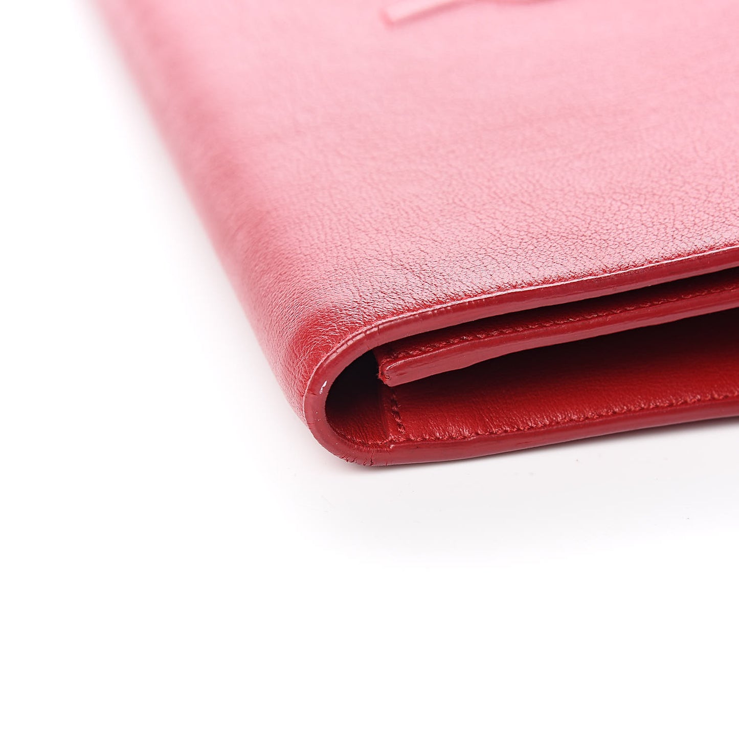 Calfskin Monogram Large Belle De Jour Clutch Red