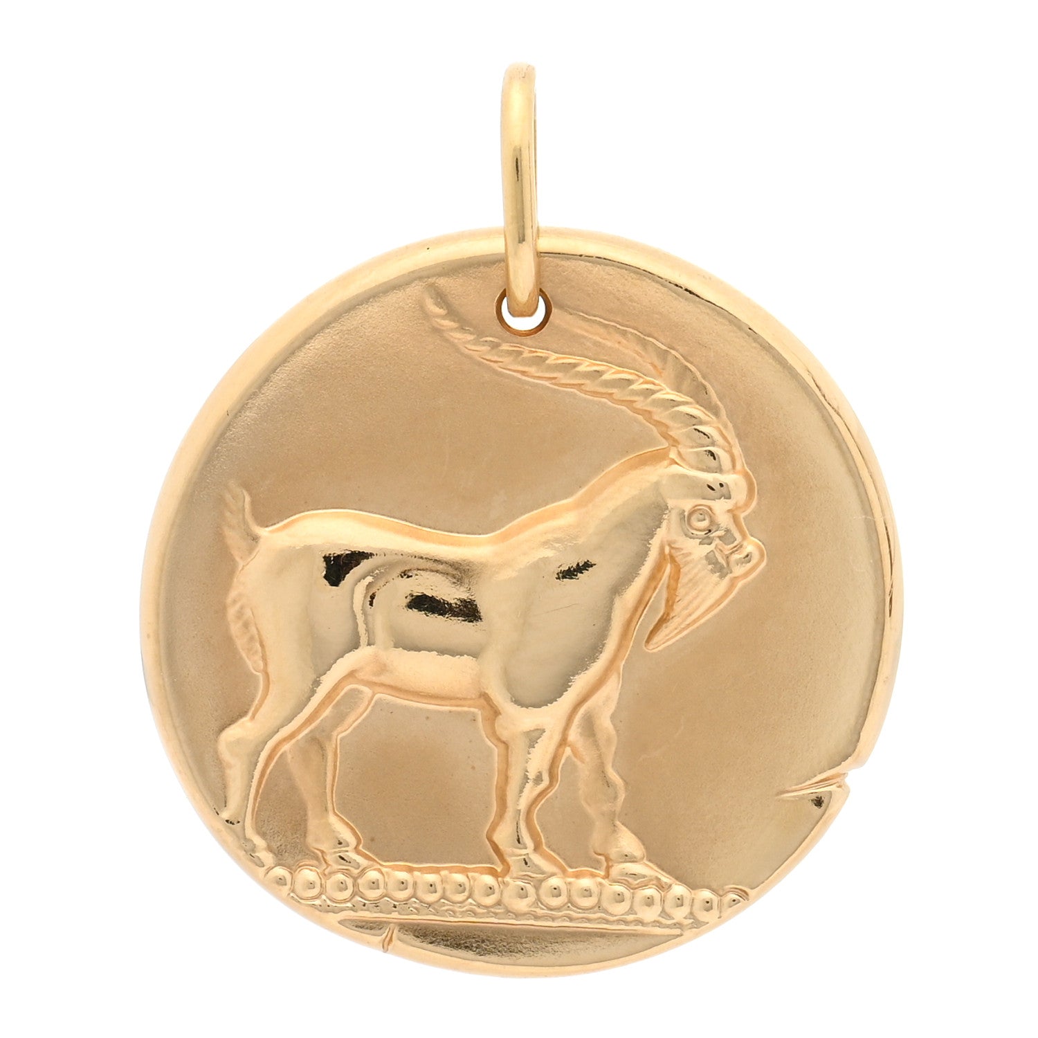 Van Cleef & Arpels 18K Yellow Gold Zodiac Capricorn Pendant 1 of 4
