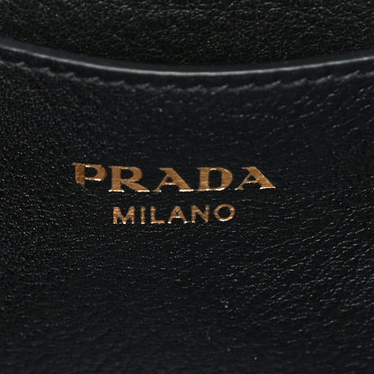 Prada Vitello Daino Soft Shoulder Flap Bag Black 6 of 9