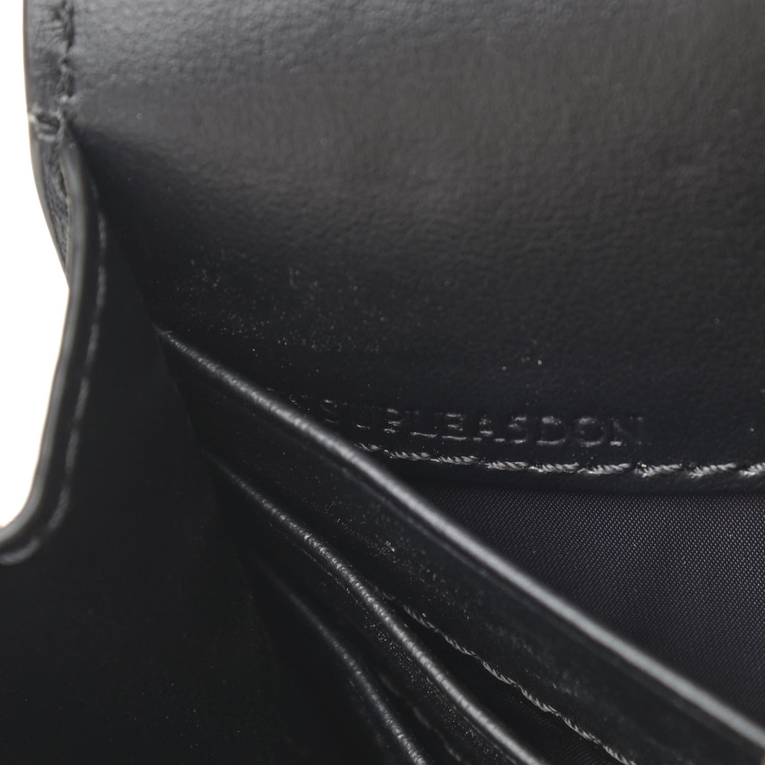 Burberry Haymarket Check Henley Wallet On Chain Black 7 of 13