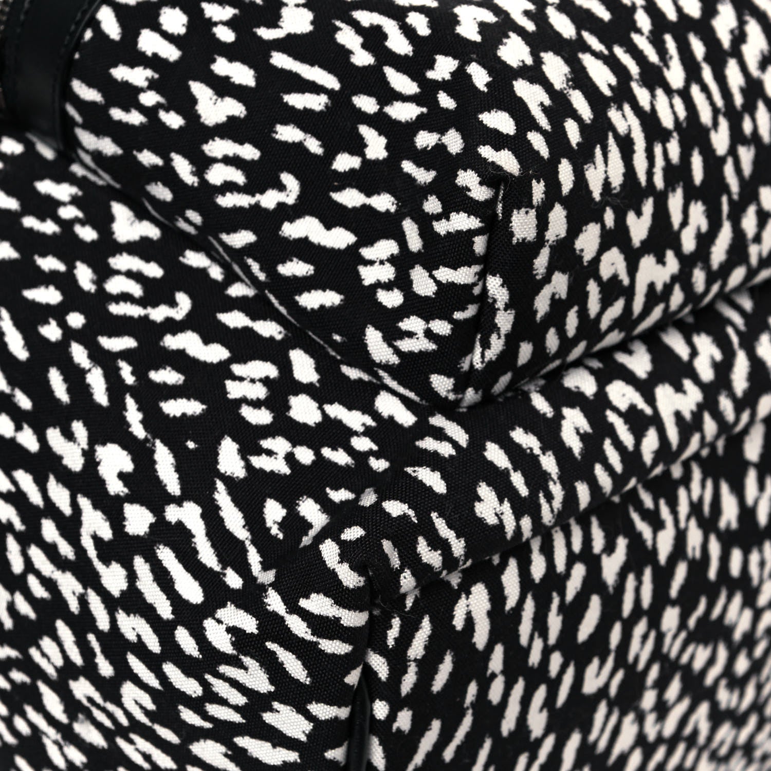 Saint Laurent Canvas Leopard Print City Backpack Black White 8 of 11