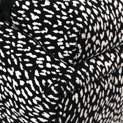 Saint Laurent Canvas Leopard Print City Backpack Black White 8 of 11