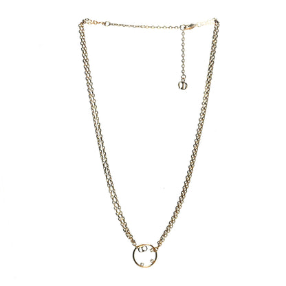 Christian Dior Metal Crystal CD Choker Gold 3 of 4