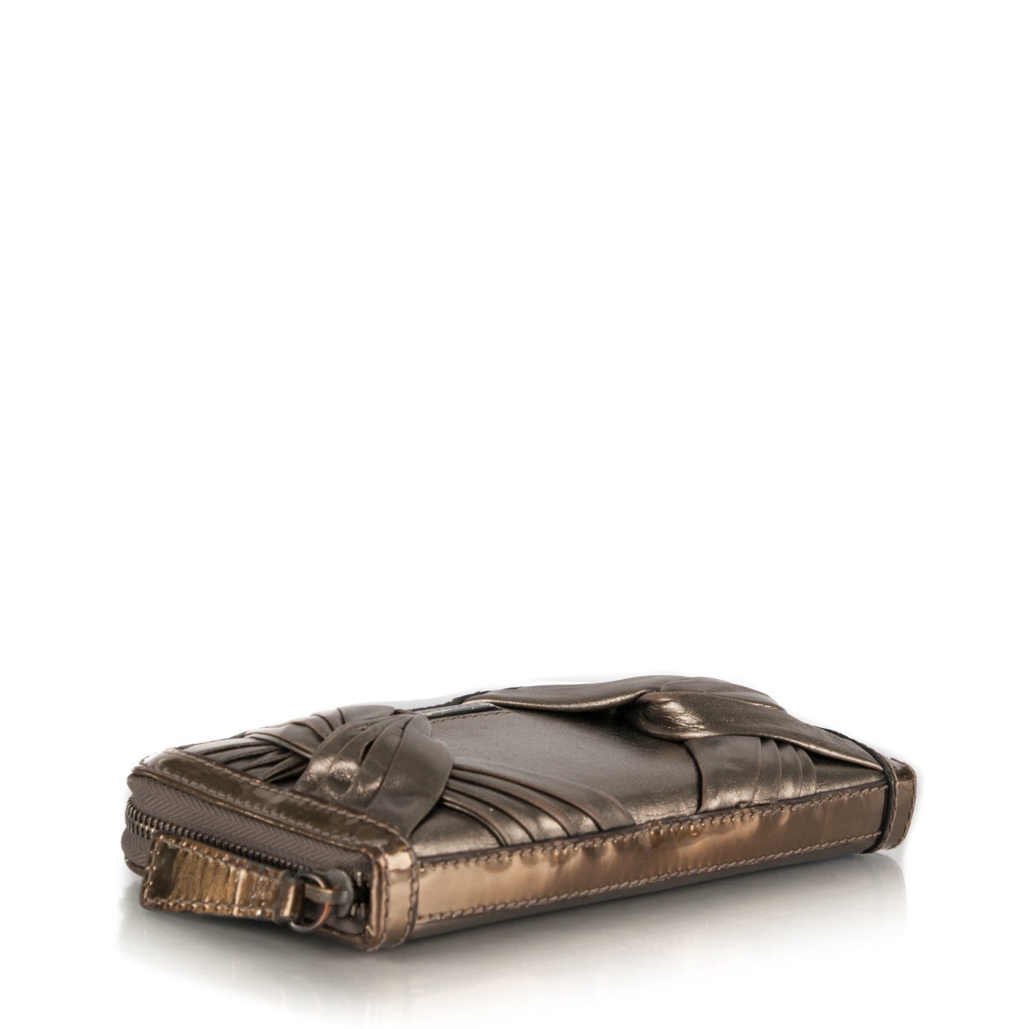 Burberry Calfskin Patent Knot Wallet Bronze 4 of 7