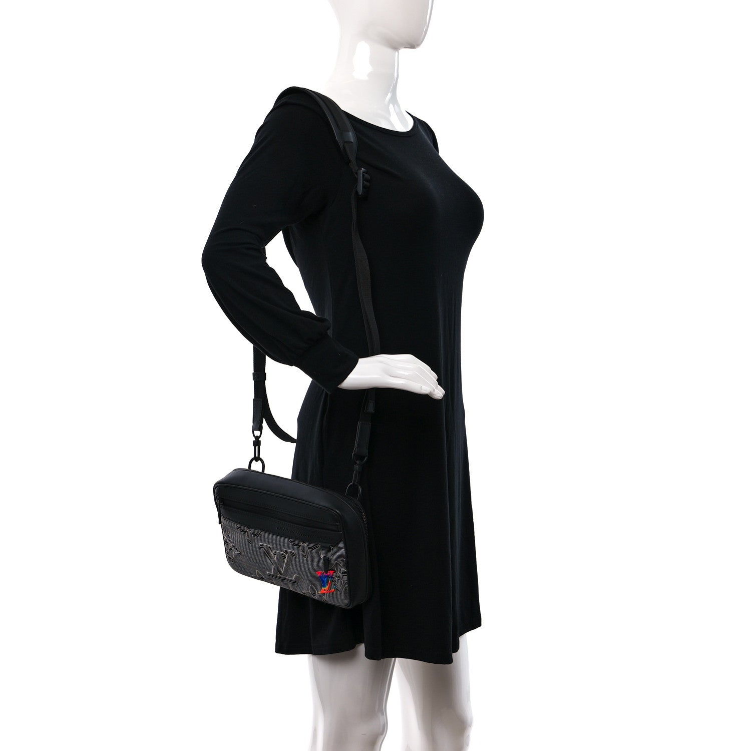 Louis Vuitton Calfskin Monogram 2054 Capsule Expandable Messenger Grey Black 2 of 9