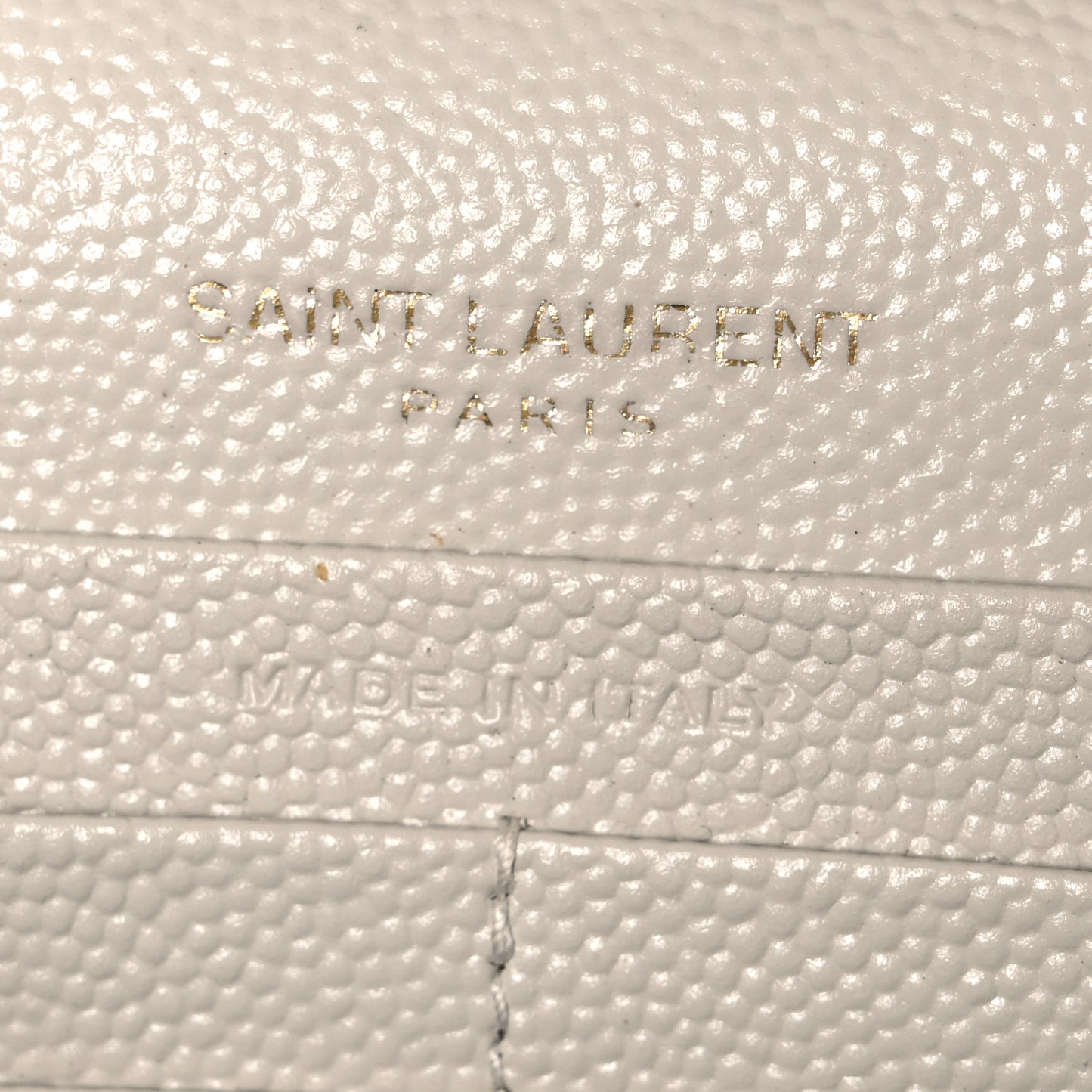 Grain De Poudre Matelasse Chevron Monogram Chain Wallet Blanc Vintage