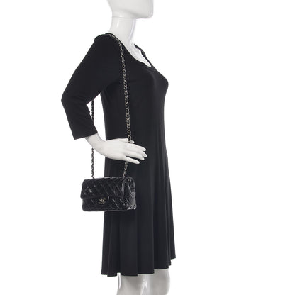 Chanel Patent Calfskin Quilted Mini Rectangular Flap Black 2 of 10