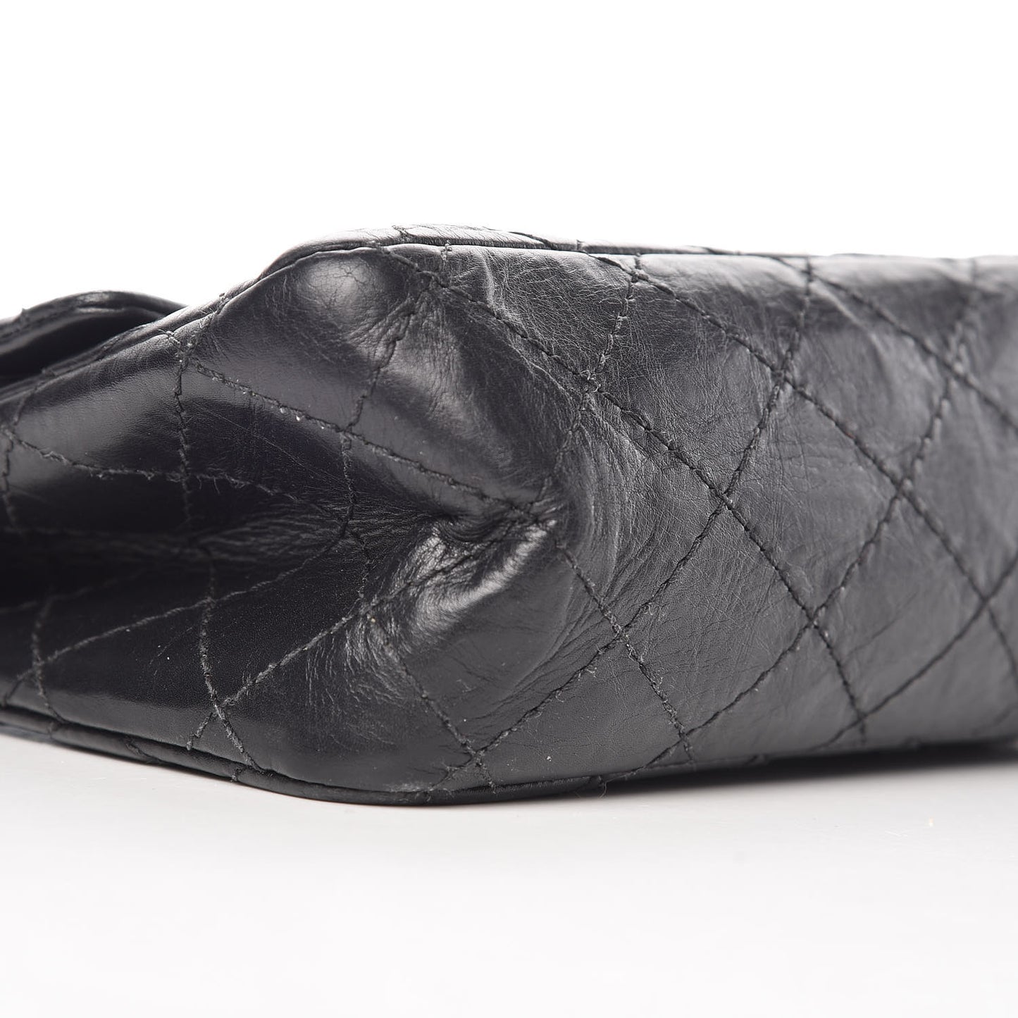 Aged Calfskin Quilted 2.55 Reissue 225 Flap Black