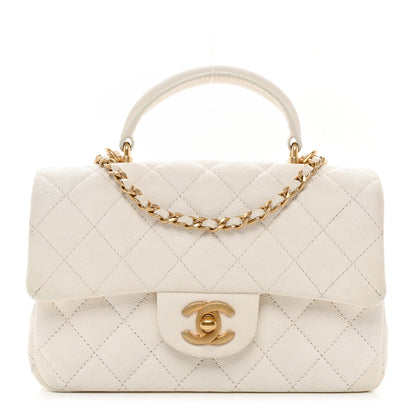 Chanel Caviar Quilted Mini Top Handle Rectangular Flap White 1 of 11
