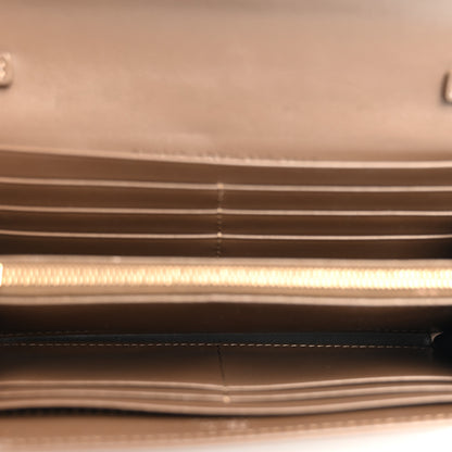Fendi Vitello Soft F is Fendi Bi-Color FF 1974 Embossed Continental Envelope Wallet On Chain Maya Black 5 of 11