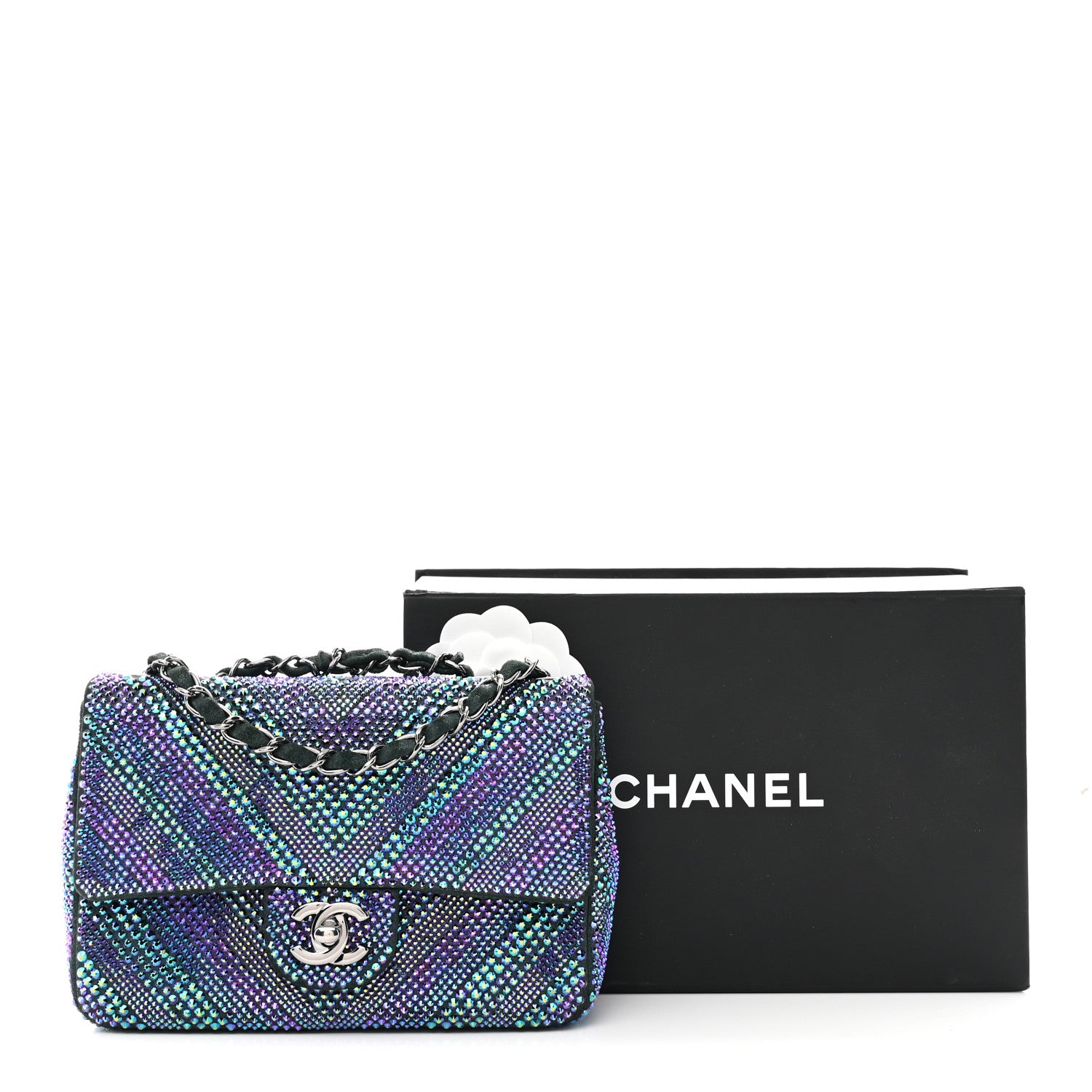 Chanel Metallic Goatskin Strass Small Flap Bag Multicolor 11 of 11