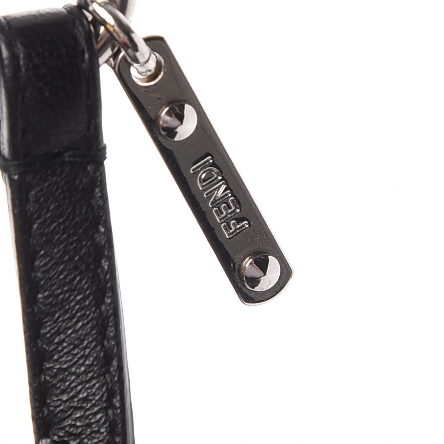 Fendi Fox Fur Shiny Nappa Bi-Color Super Karlito Pom Pom Bag Charm Moro Rosso Chiaro 5 of 7