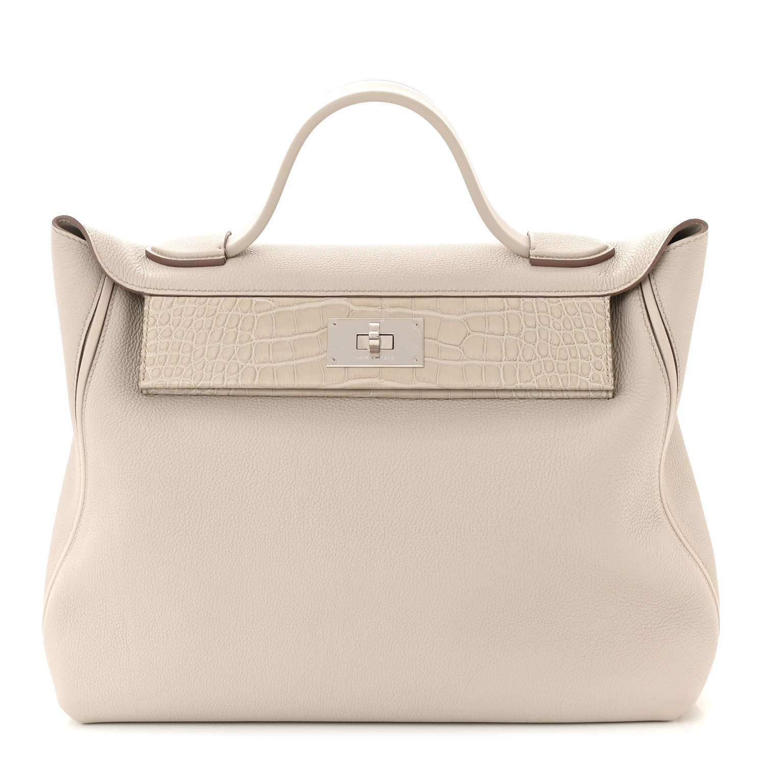 Hermes Togo Matte Alligator Swift Touch 24/24 35 Beton 1 of 11