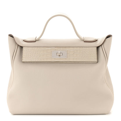 Hermes Togo Matte Alligator Swift Touch 24/24 35 Beton 1 of 11