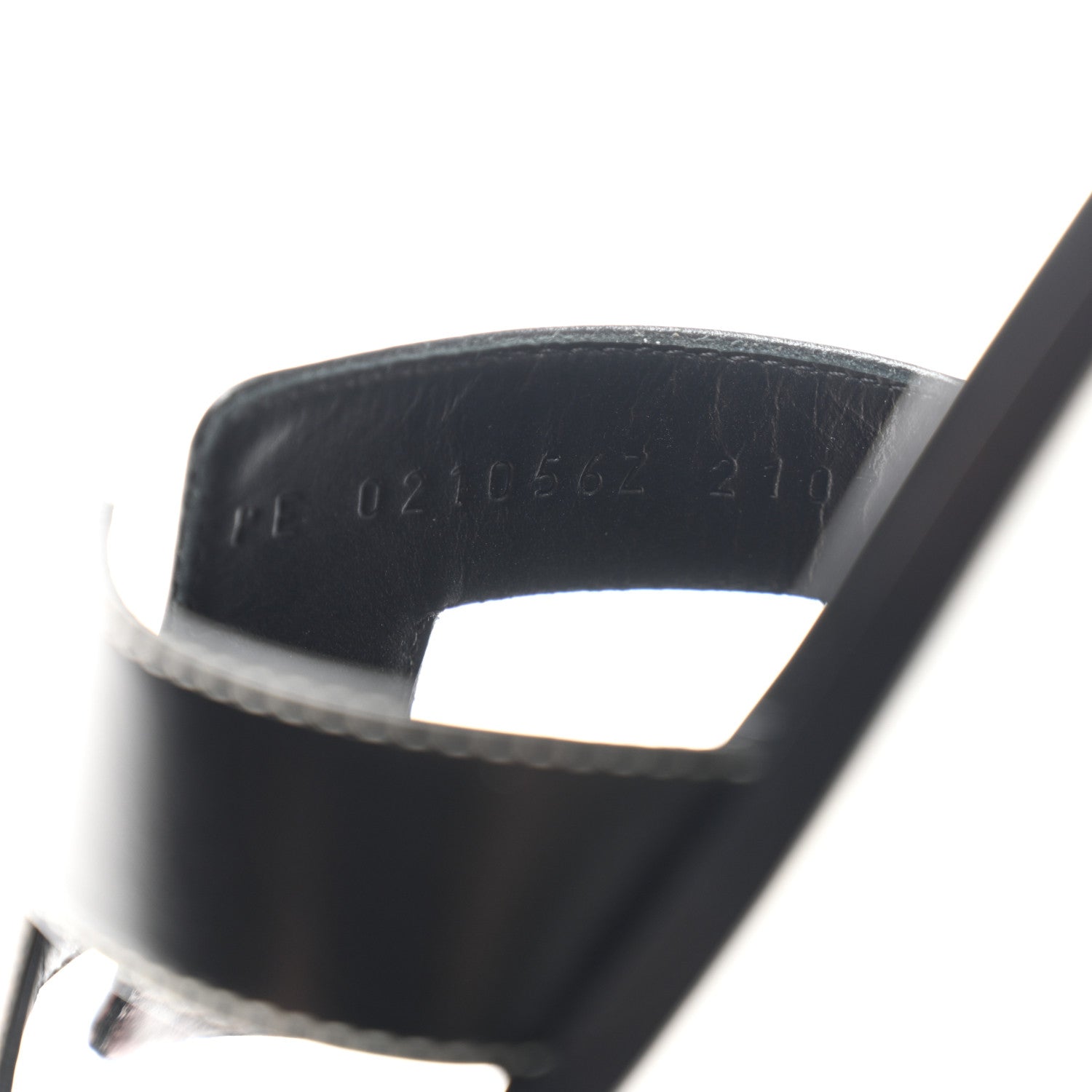Hermes Box Calfskin Oran Sandals 39.5 Black 5 of 9