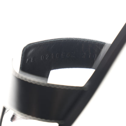Hermes Box Calfskin Oran Sandals 39.5 Black 5 of 9