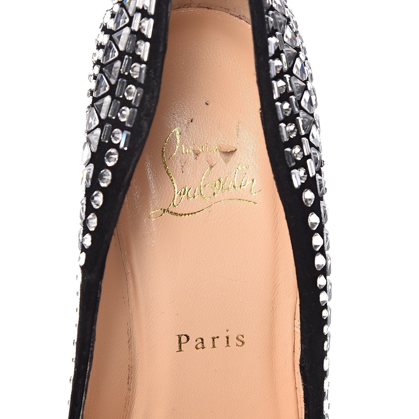 Veau Velour Crystal Decorapump 160 Platform Pumps 39.5 Black