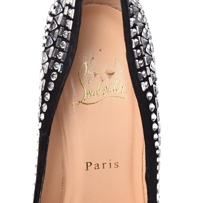 Christian Louboutin Veau Velour Crystal Decorapump 160 Platform Pumps 39.5 Black 7 of 8