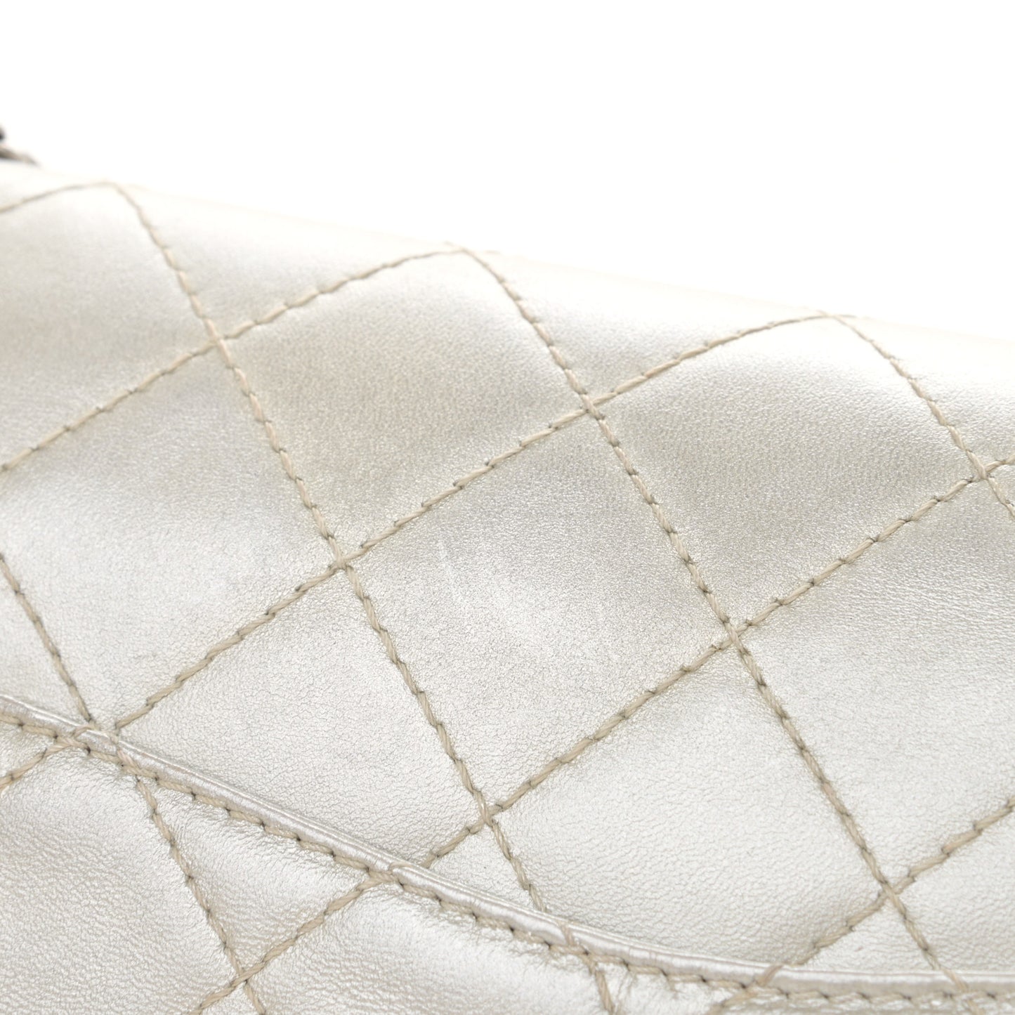 Metallic Lambskin Quilted 2.55 Reissue 227 Flap Silver