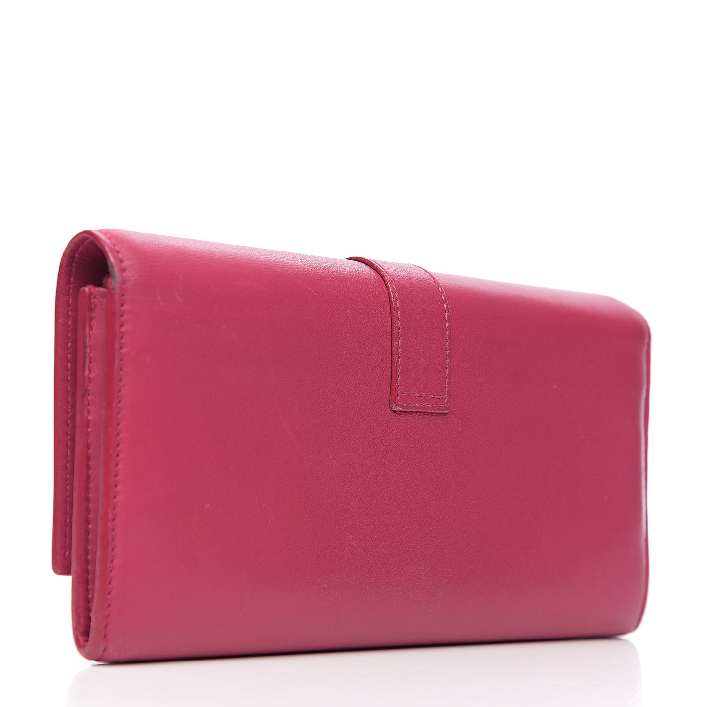 Calfskin Classic Y Ligne Clutch Fuchsia