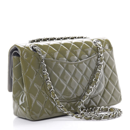 Chanel Patent Calfskin Quilted Medium Double Flap Grey 3 of 14