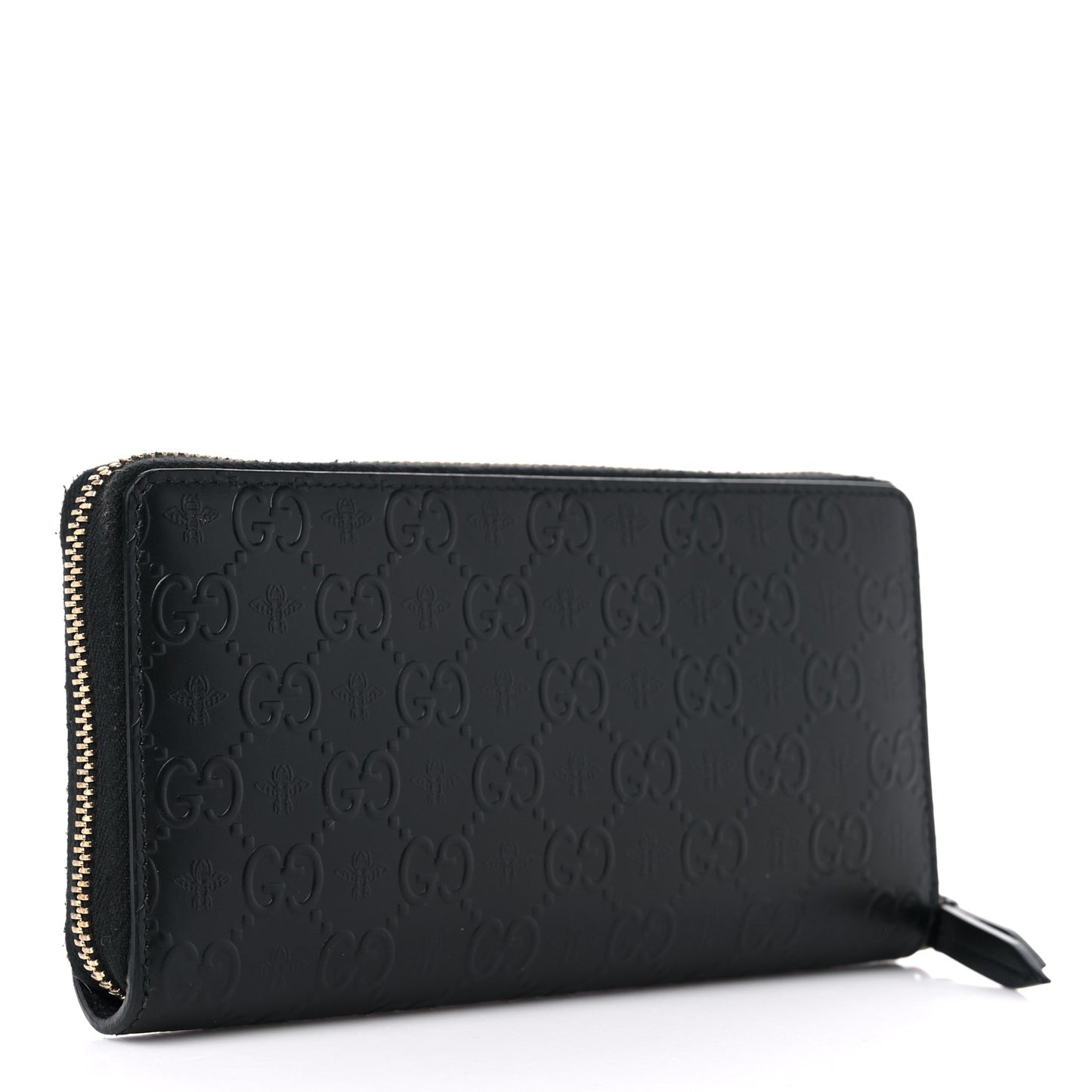 Guccissima Signature Microguccissima Bree Zip Around Wallet Black